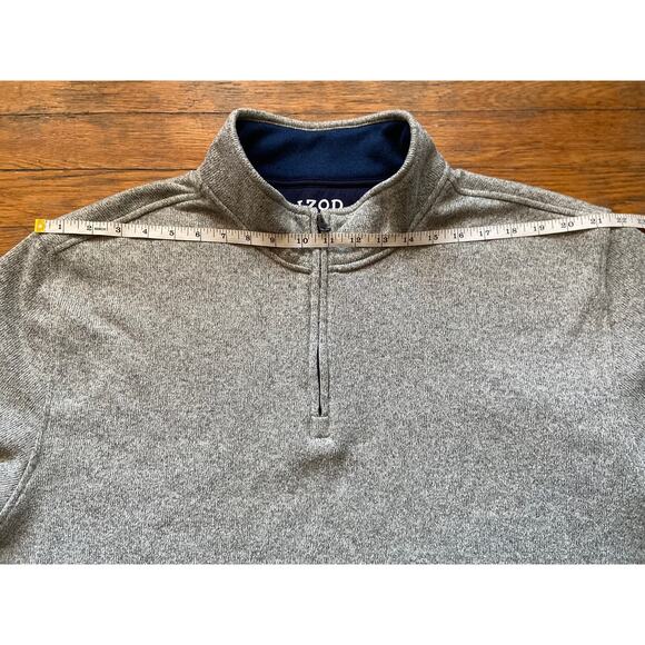 IZOD Gray 1/4 Zip Sweater Mens sz 3XL - Picture 7 of 9